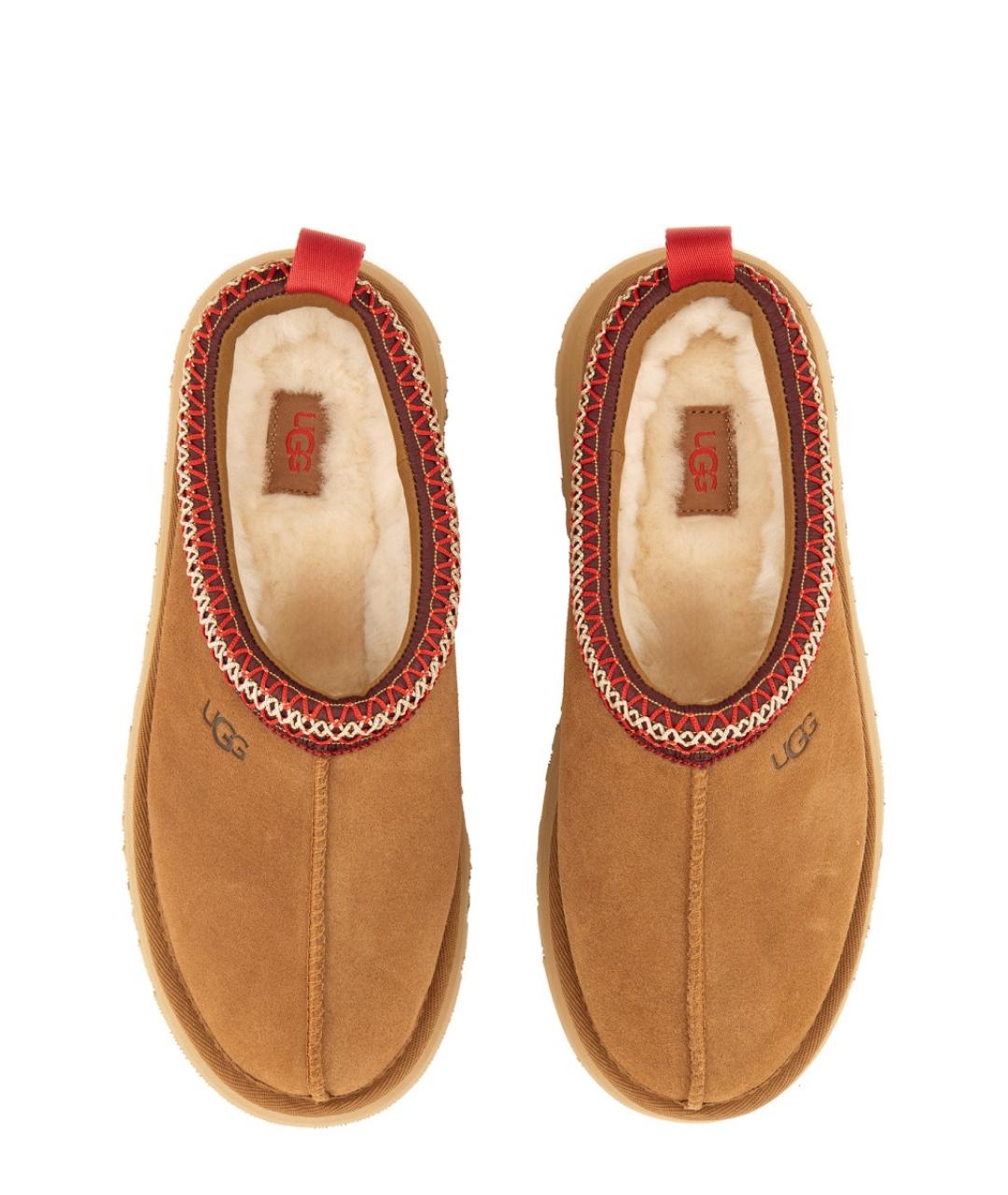 UGG AUSTRALIA Коричневые кожаные шлепанцы, фото 6
