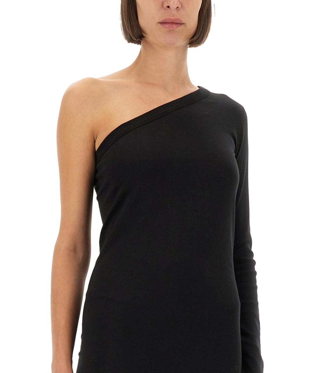 RICK OWENS DRKSHDW Черное хлопковое повседневное платье, фото 5