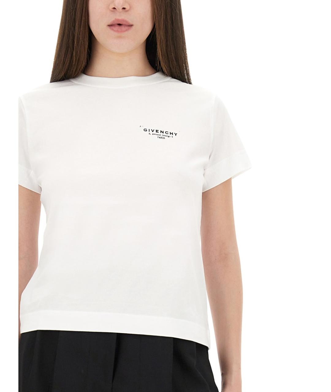 GIVENCHY Белая хлопковая футболка, фото 4