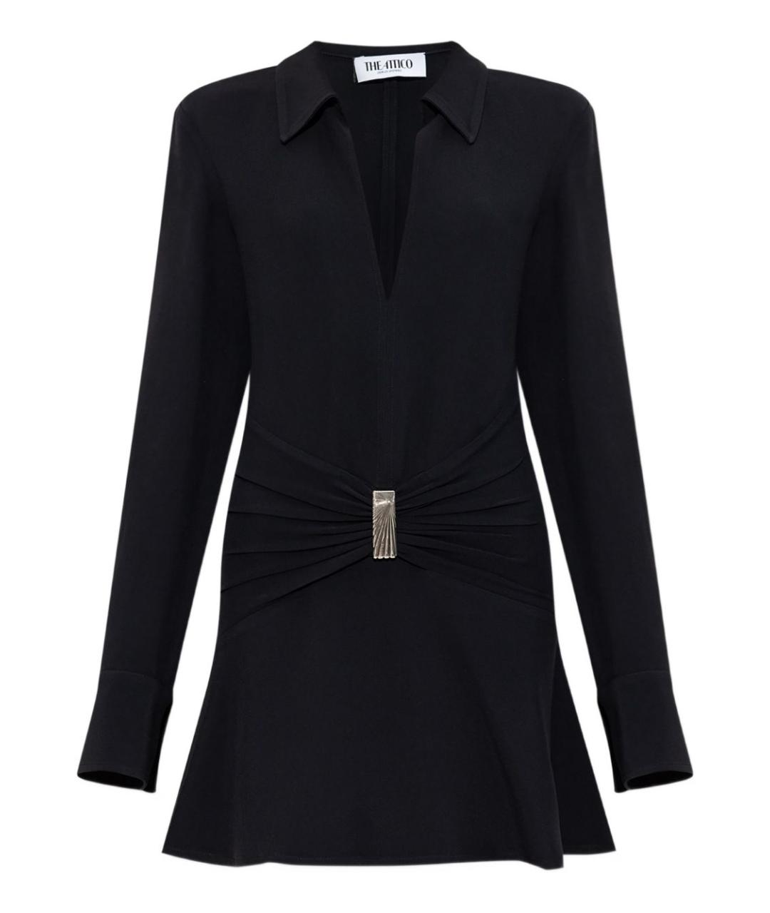 THE ATTICO Черное вискозное повседневное платье, фото 1