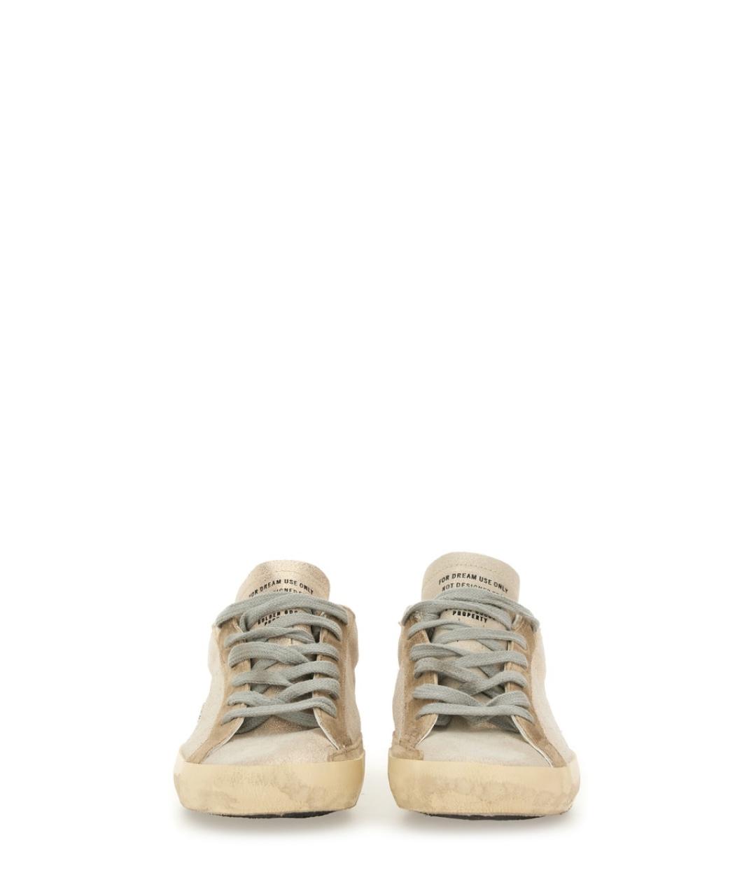 GOLDEN GOOSE DELUXE BRAND Бежевые кожаные кеды, фото 4