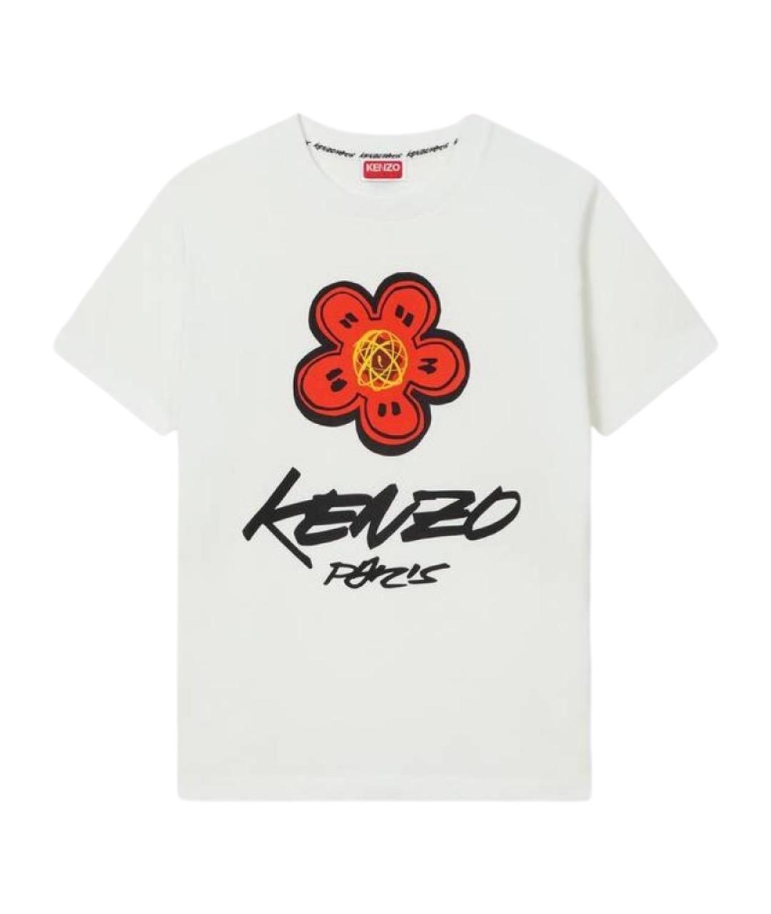 KENZO Белая хлопковая футболка, фото 1