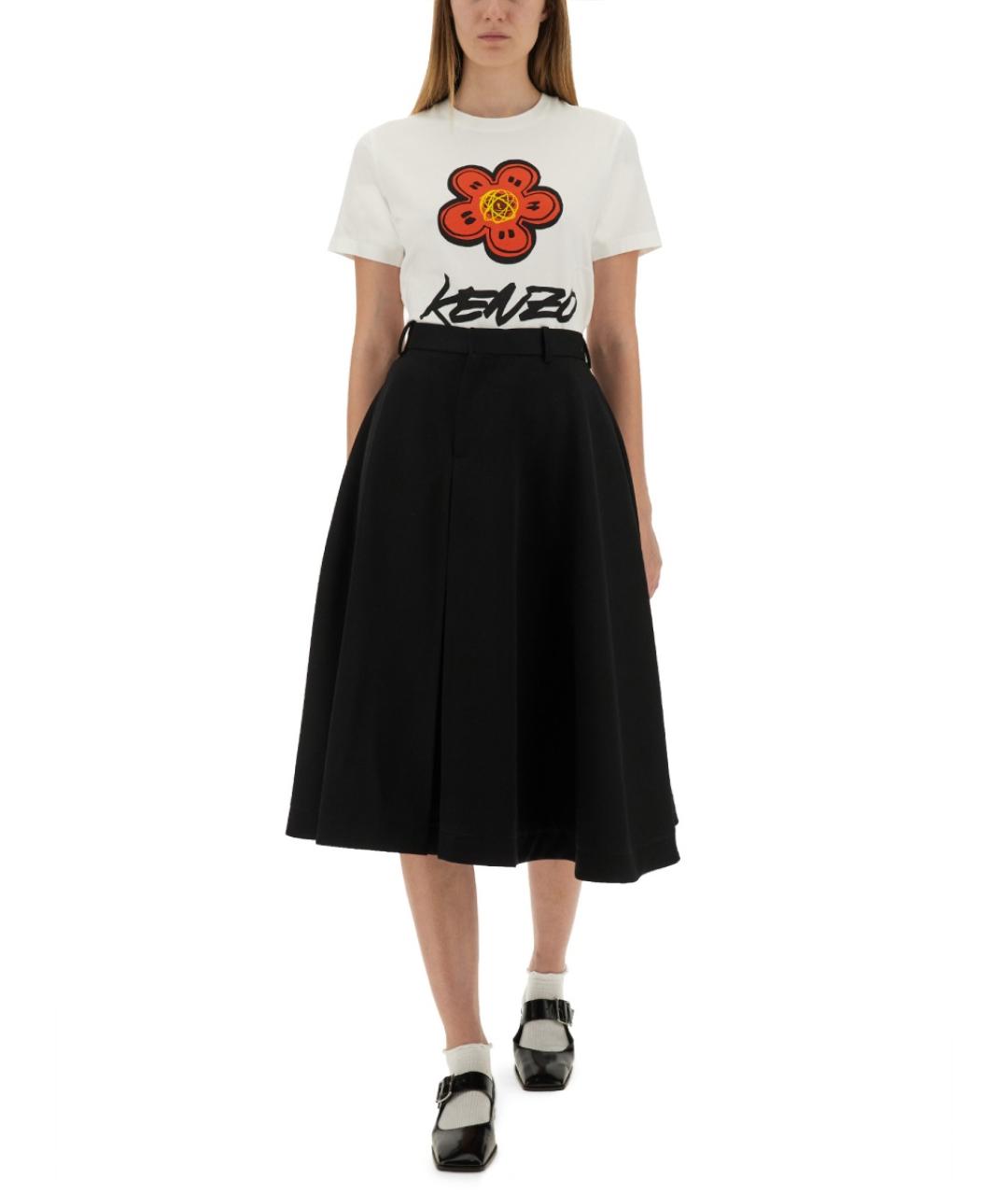 KENZO Белая хлопковая футболка, фото 3