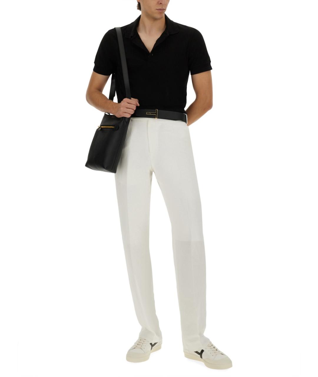 TOM FORD Черное поло с коротким рукавом, фото 3