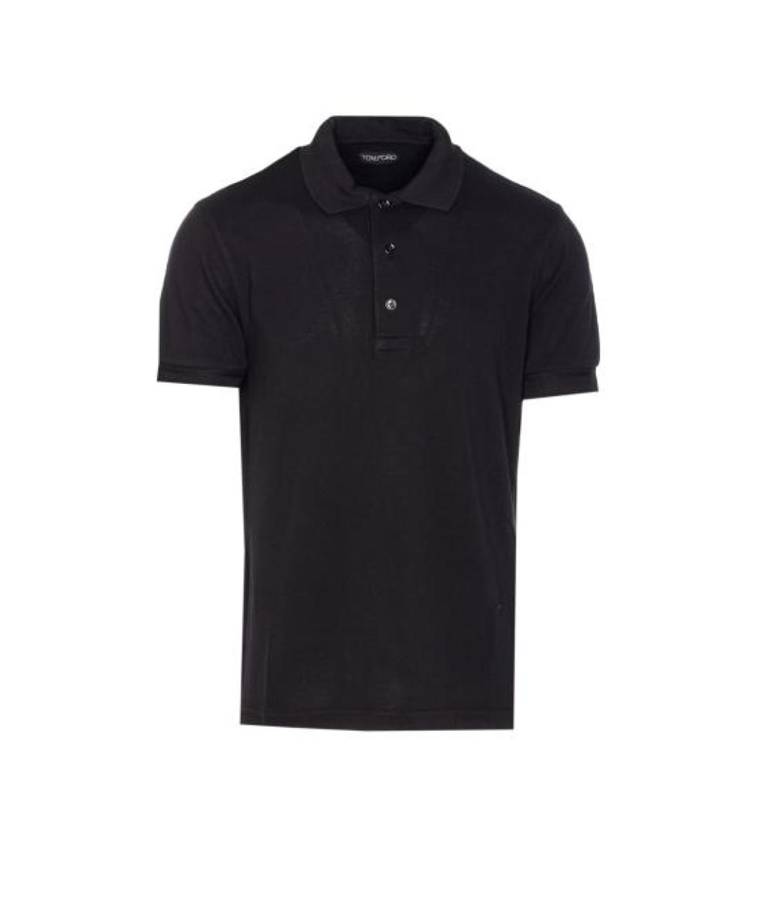 TOM FORD Черное поло с коротким рукавом, фото 1