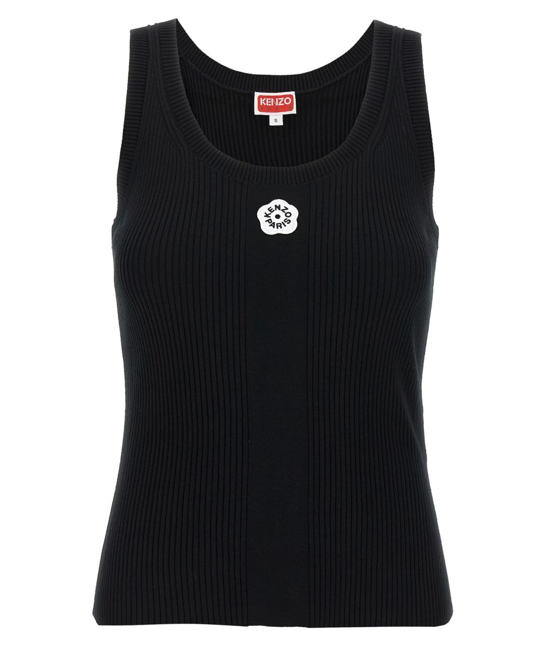 KENZO Черная вискозная майка, фото 1