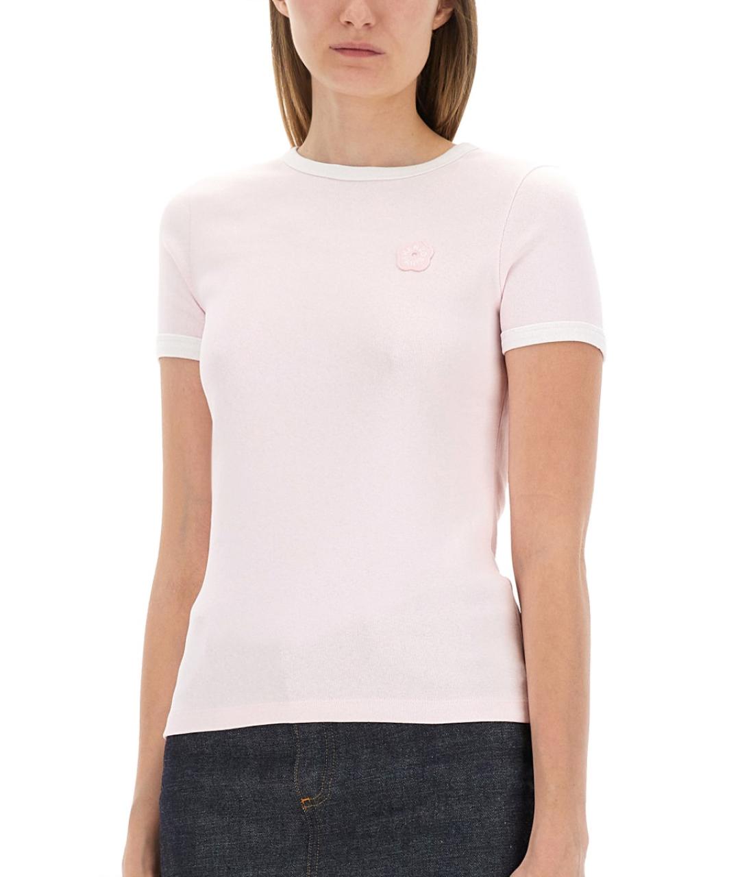 KENZO Розовая хлопковая футболка, фото 5