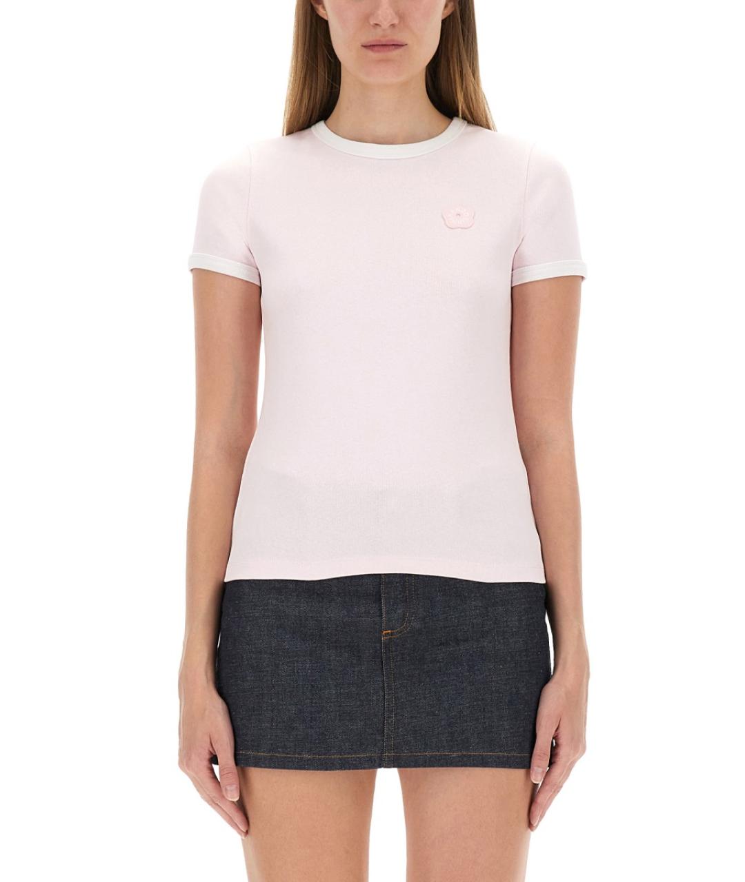 KENZO Розовая хлопковая футболка, фото 2