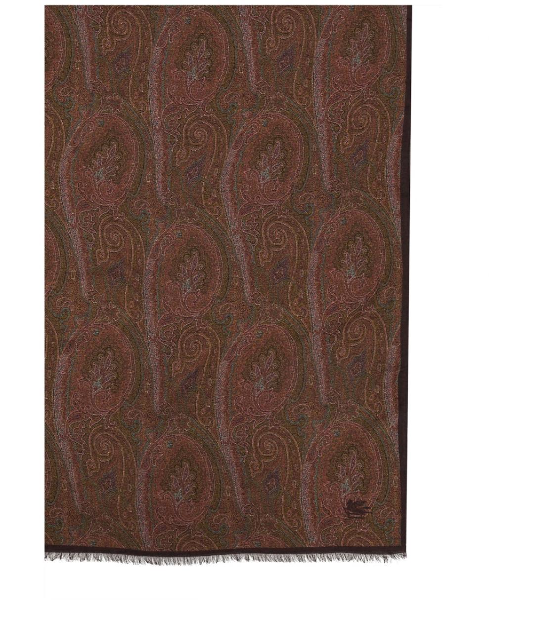 ETRO Бордовый кашемировый шарф, фото 1