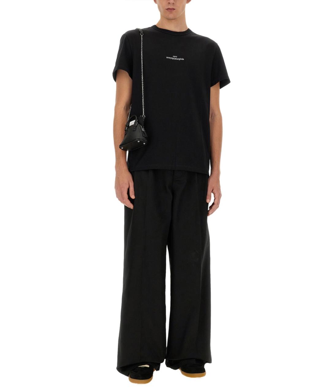 MAISON MARGIELA Черная хлопковая футболка, фото 4