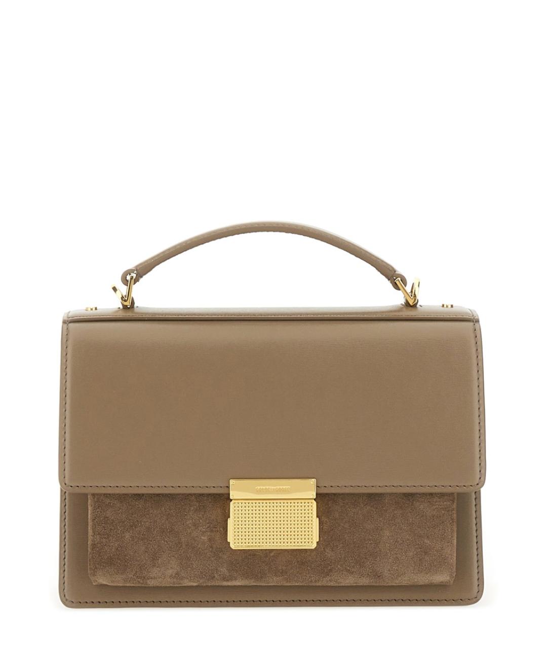 GOLDEN GOOSE DELUXE BRAND Бежевая кожаная сумка через плечо, фото 1