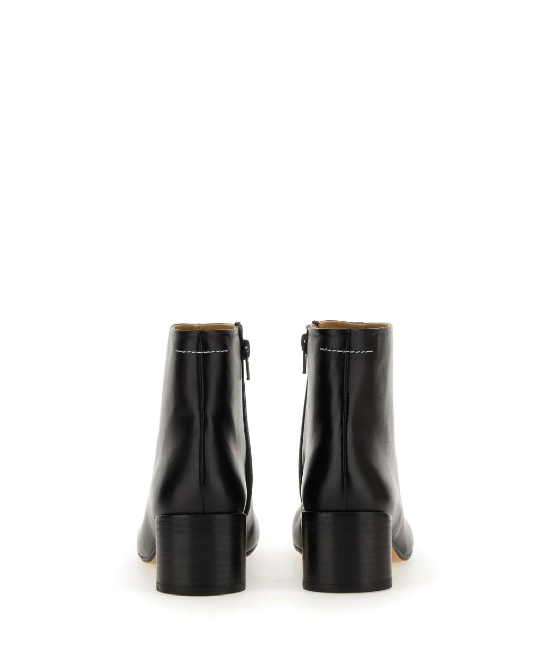 MM6 MAISON MARGIELA Черные кожаные ботинки, фото 3