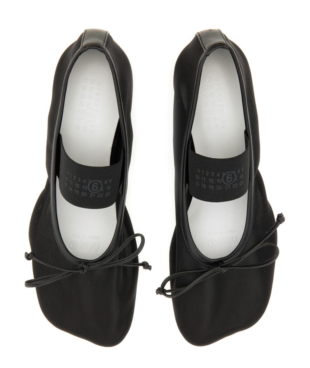 MM6 MAISON MARGIELA Черные синтетические балетки, фото 5
