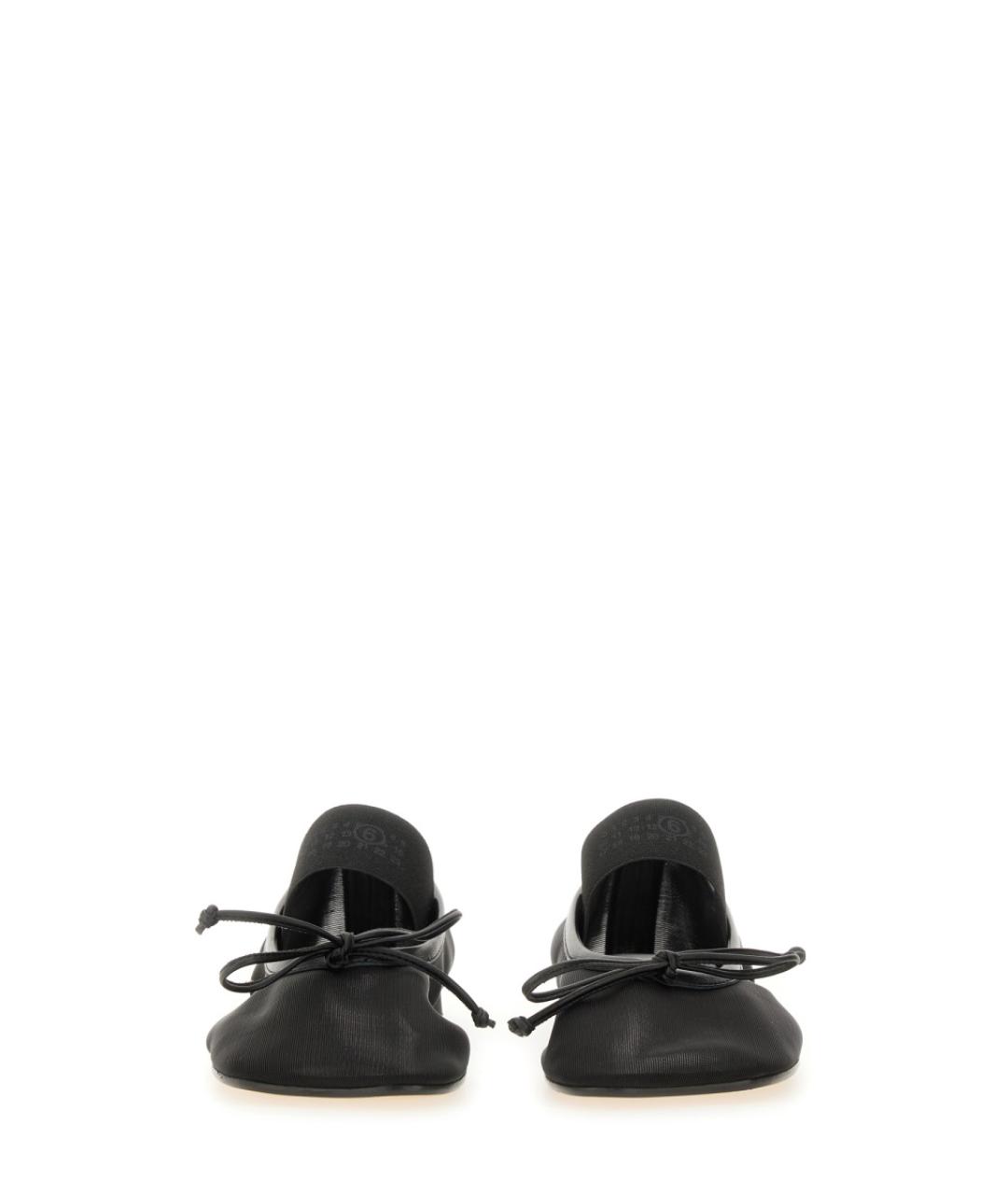 MM6 MAISON MARGIELA Черные синтетические балетки, фото 4