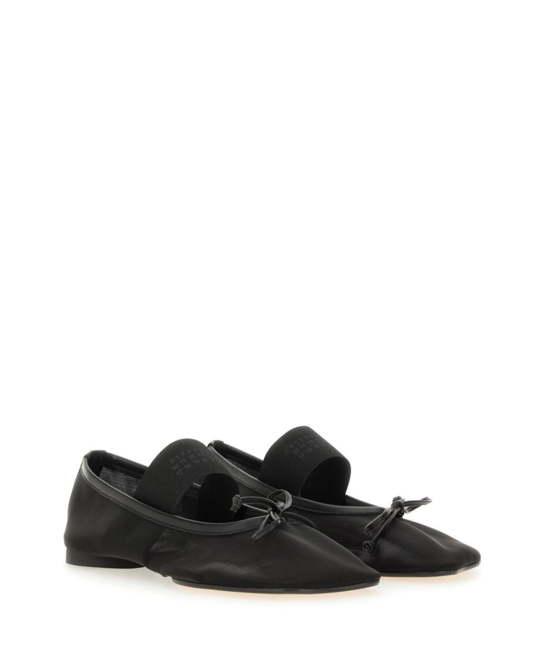 MM6 MAISON MARGIELA Черные синтетические балетки, фото 2