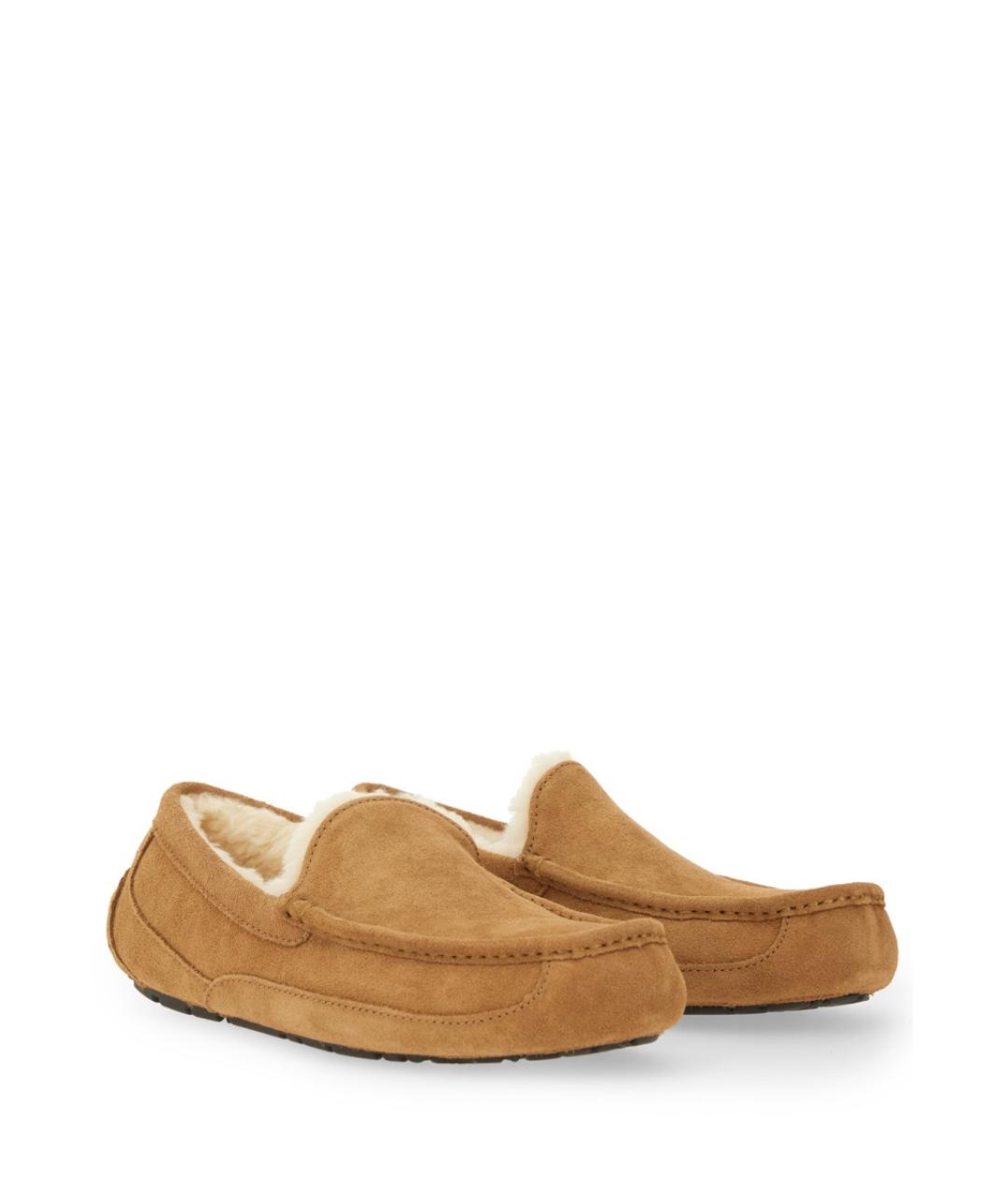 UGG AUSTRALIA Бежевые замшевые лоферы, фото 2