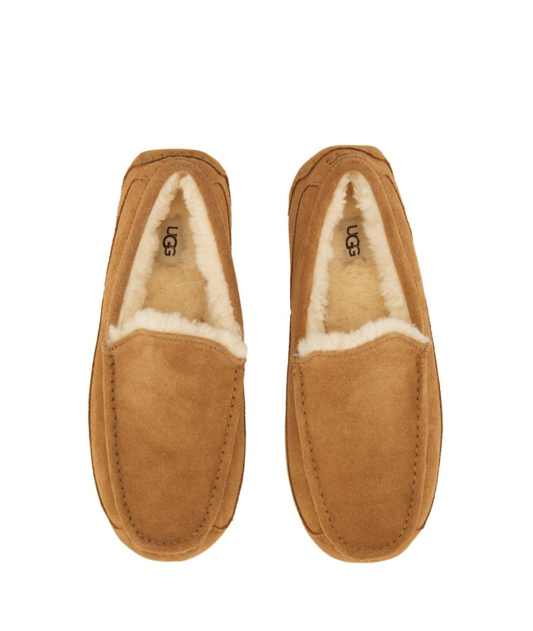 UGG AUSTRALIA Бежевые замшевые лоферы, фото 6