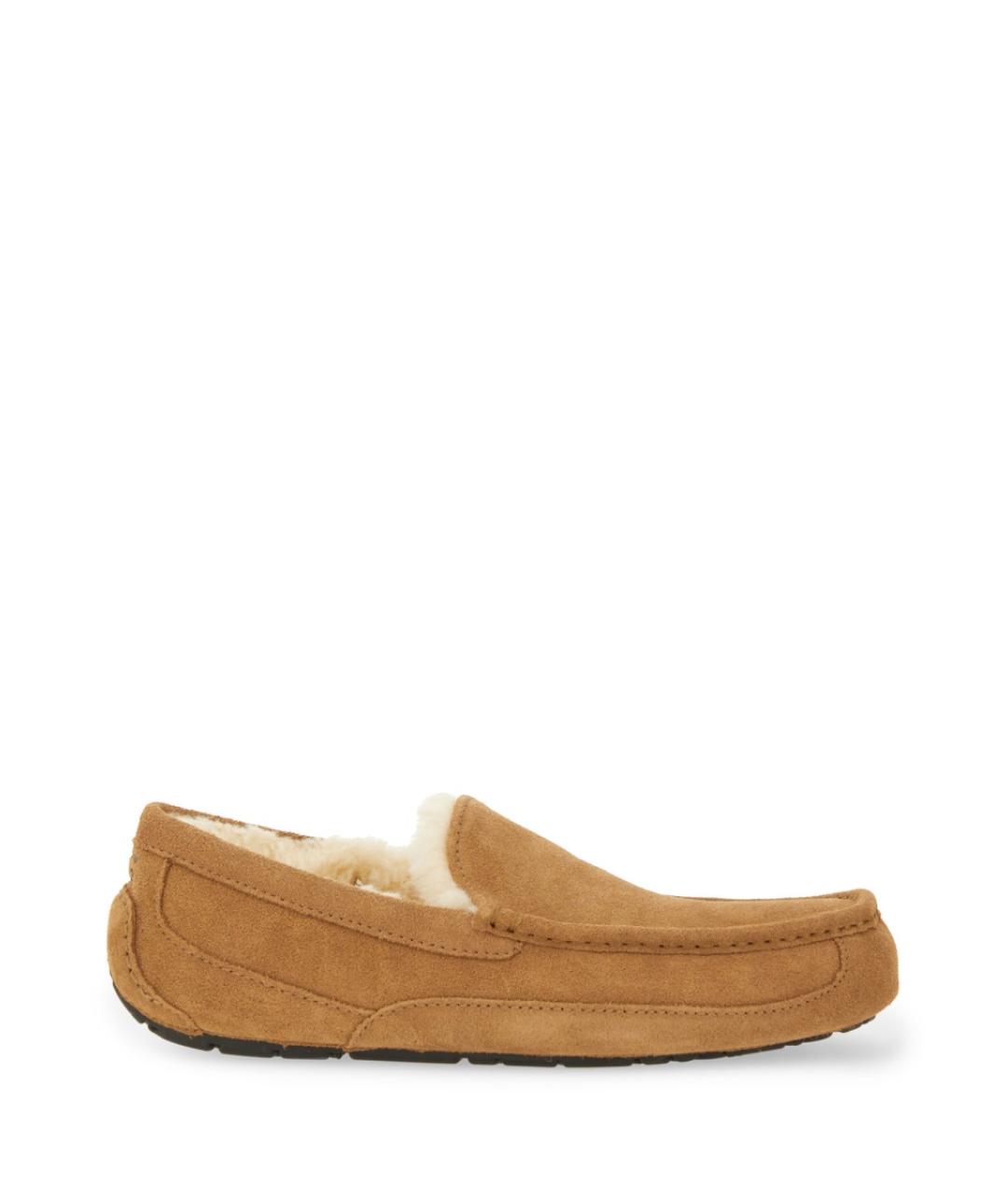 UGG AUSTRALIA Бежевые замшевые лоферы, фото 1