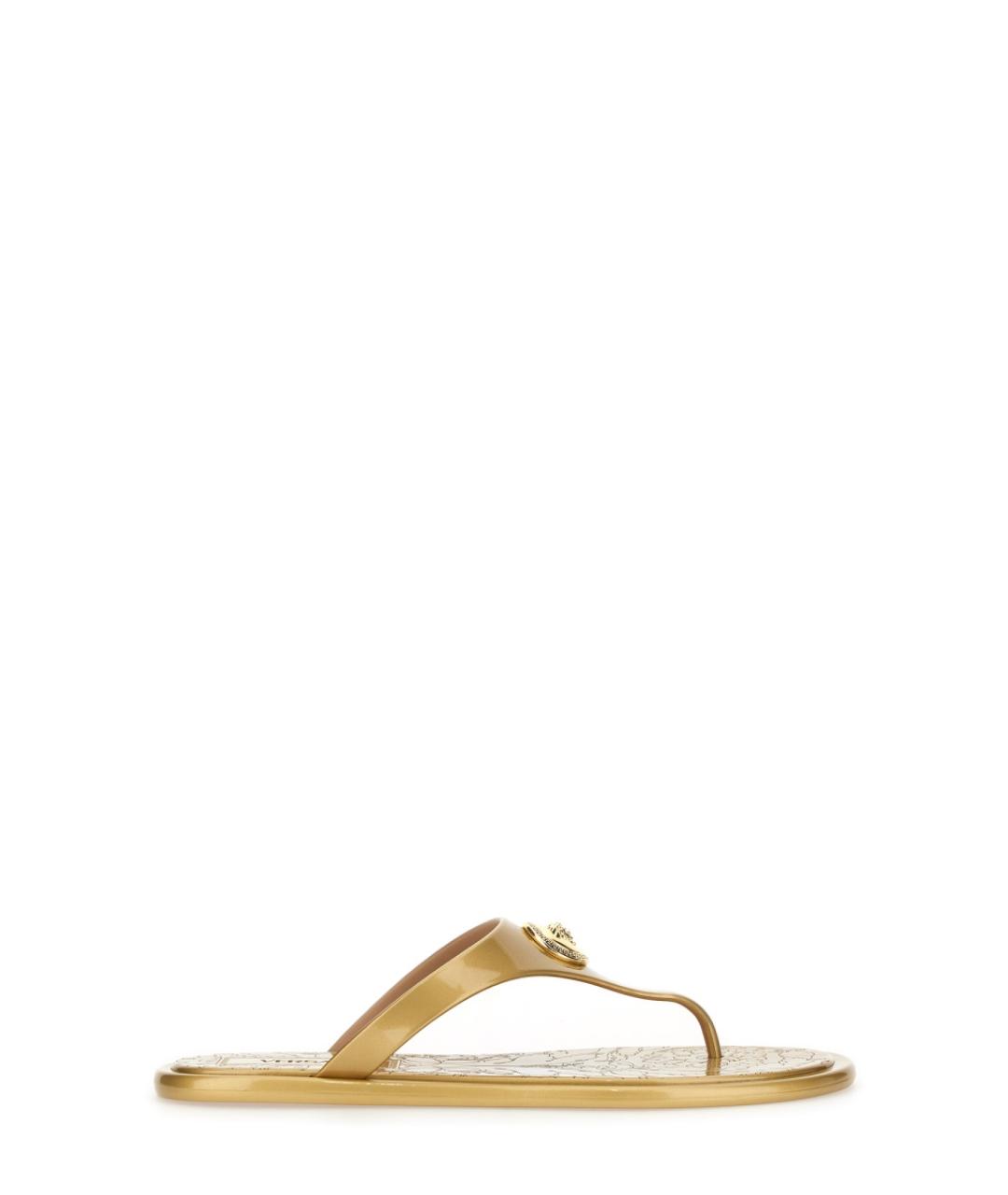 VERSACE Золотые шлепанцы, фото 1