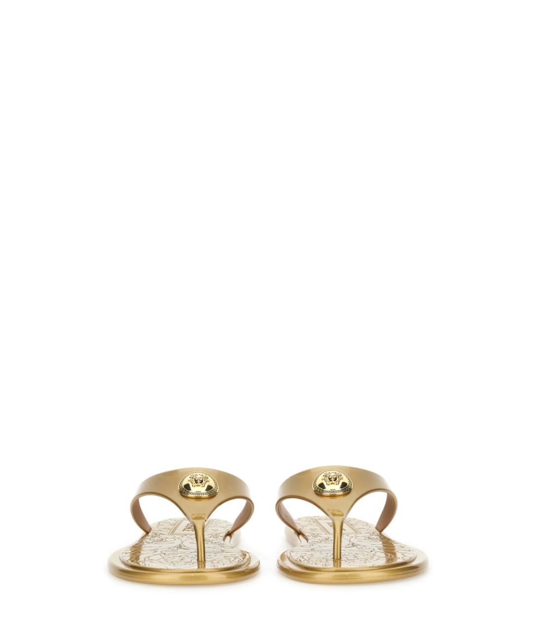 VERSACE Золотые шлепанцы, фото 4