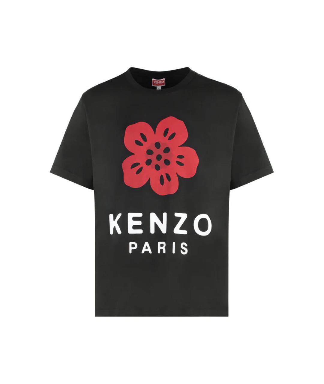 KENZO Черная хлопковая футболка, фото 1