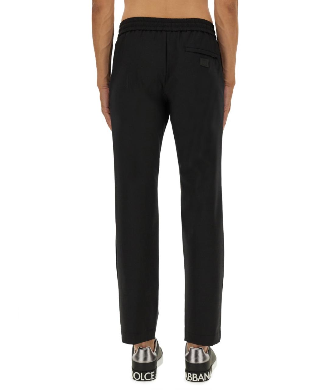 DOLCE&GABBANA Черные полиэстеровые повседневные брюки, фото 4