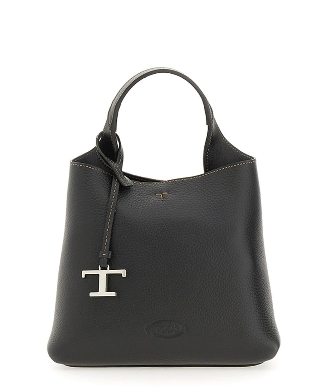 TOD'S Черная кожаная сумка через плечо, фото 1
