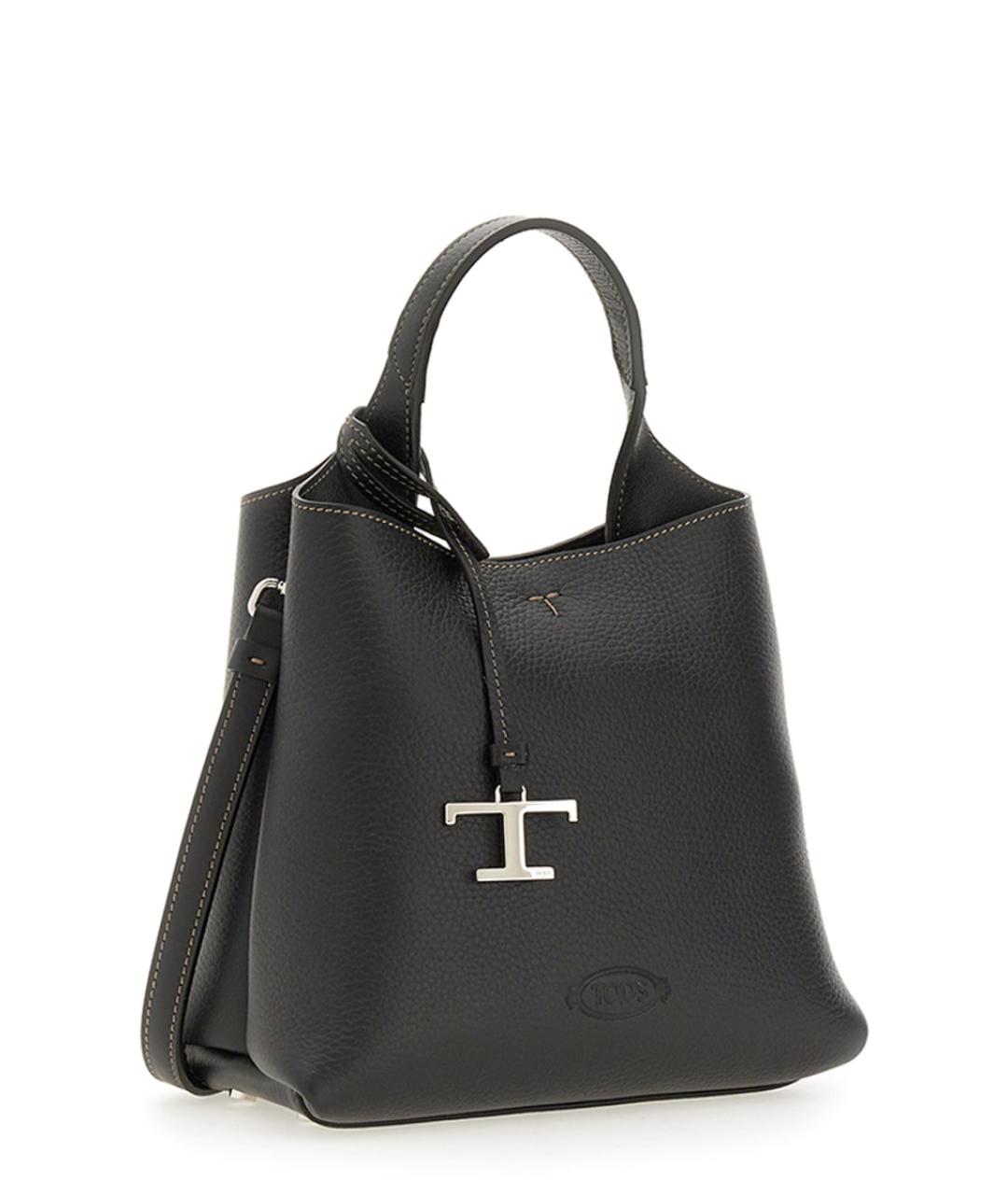 TOD'S Черная кожаная сумка через плечо, фото 2