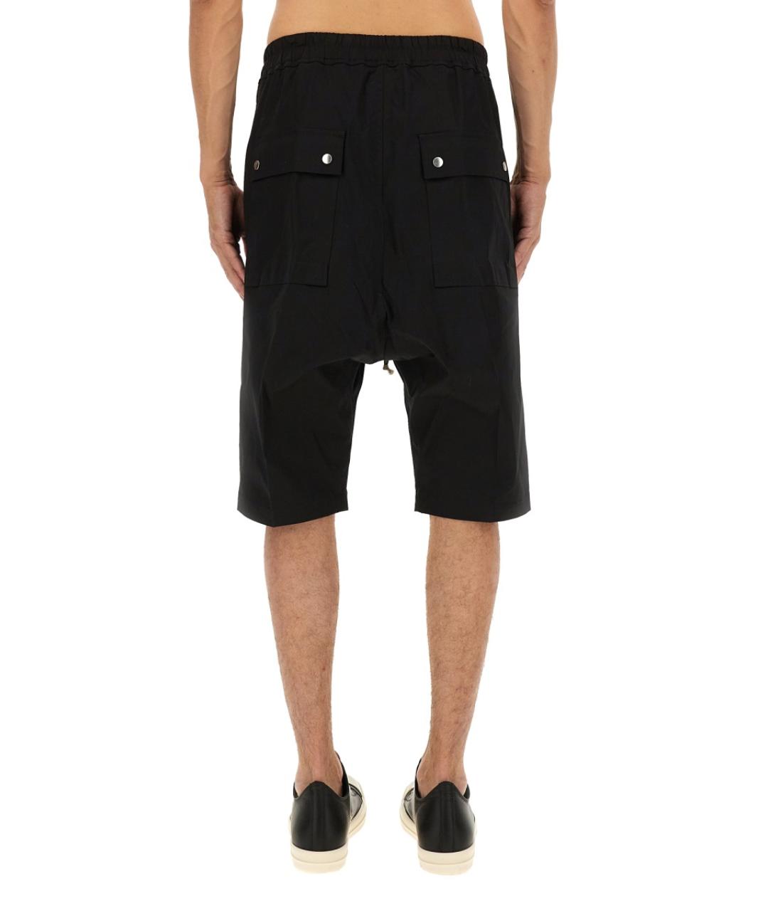 RICK OWENS Черные хлопковые шорты, фото 5