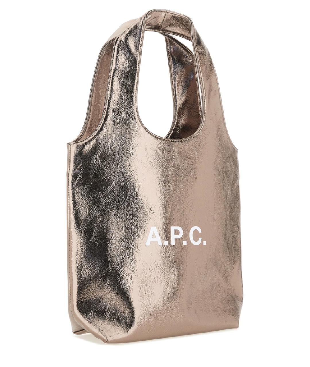 A.P.C. Серебряная сумка через плечо из искусственной кожи, фото 2