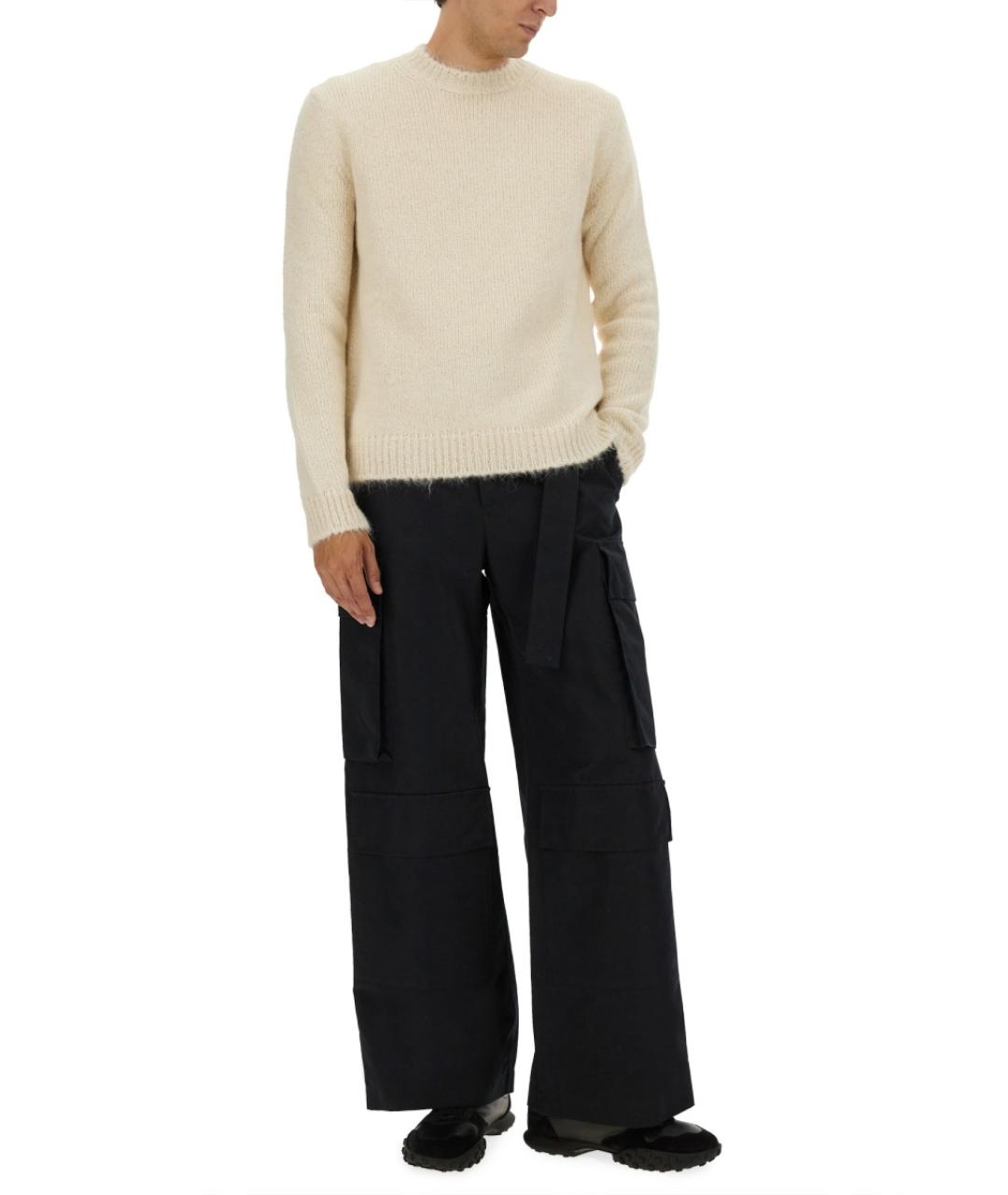 JIL SANDER Белый шерстяной джемпер / свитер, фото 3