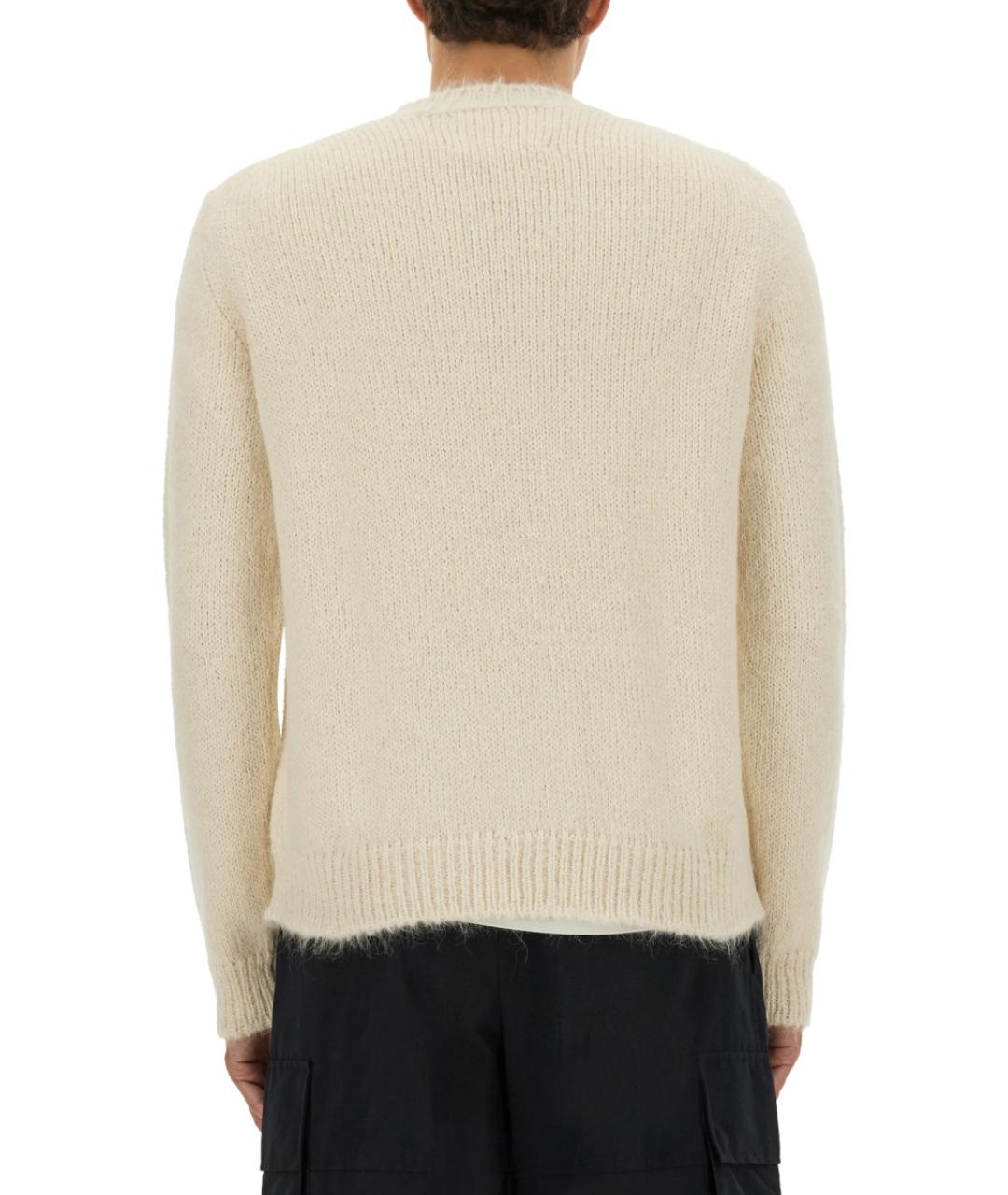JIL SANDER Белый шерстяной джемпер / свитер, фото 4