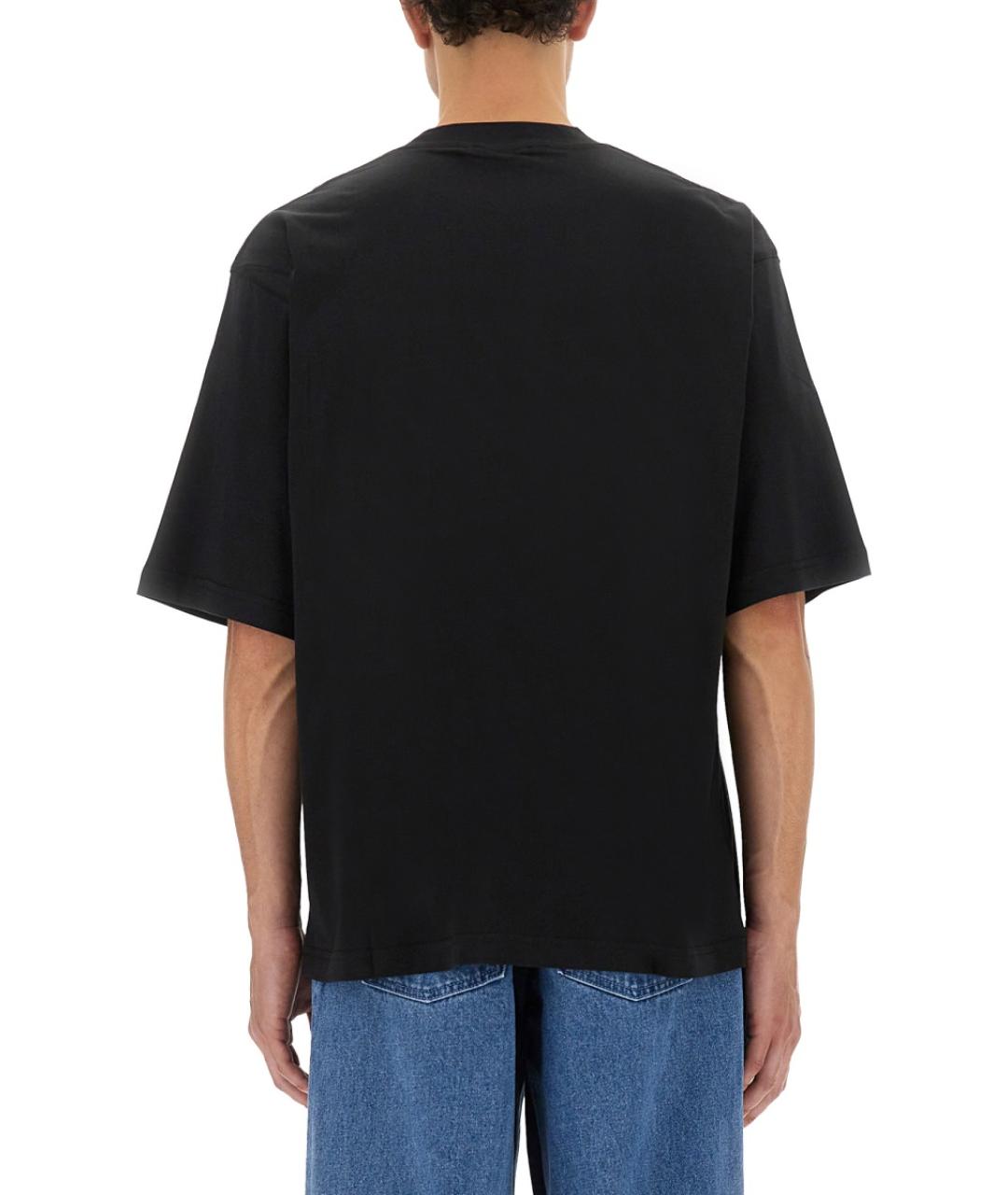 MARNI Черная хлопковая футболка, фото 4