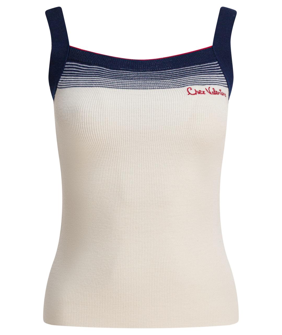 VALENTINO Белая шерстяная майка, фото 1