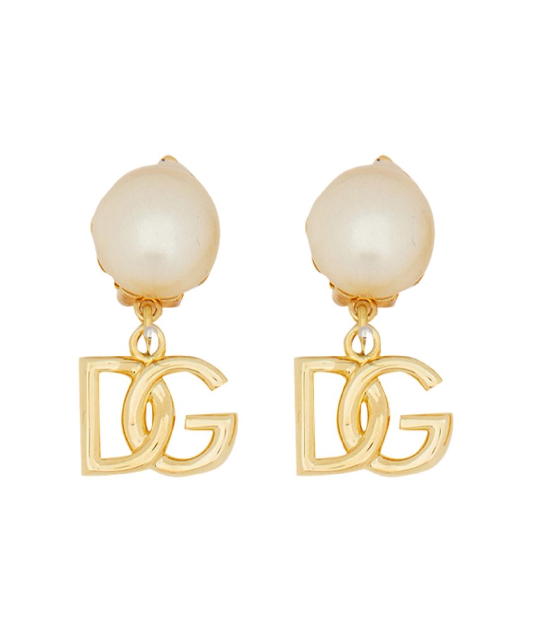 DOLCE&GABBANA Золотые металлические серьги, фото 1