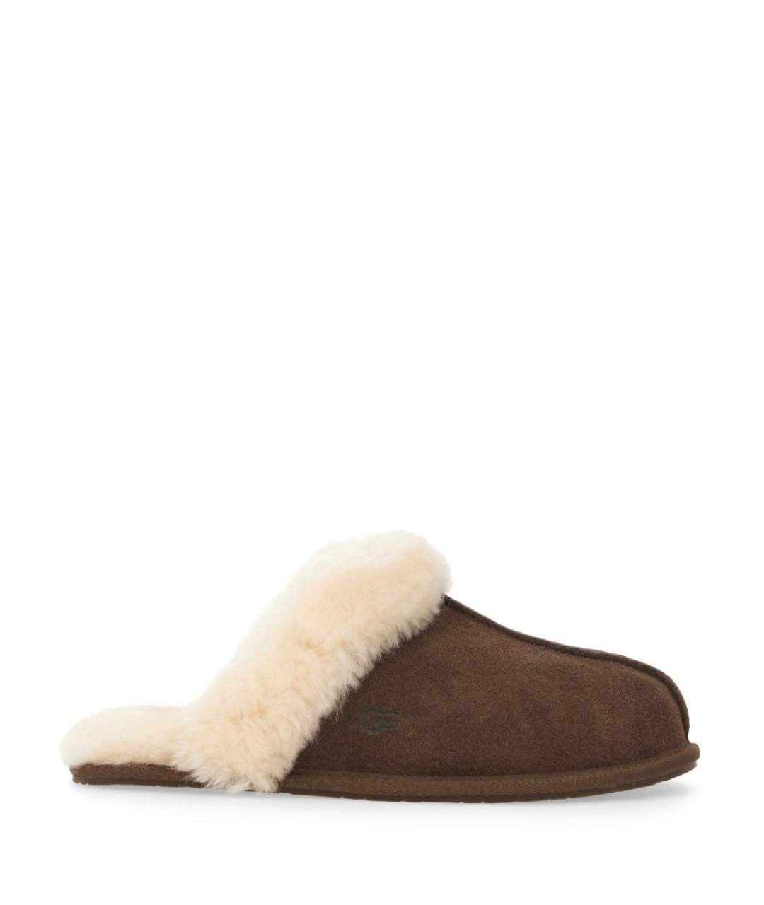 UGG AUSTRALIA Коричневые замшевые шлепанцы, фото 1