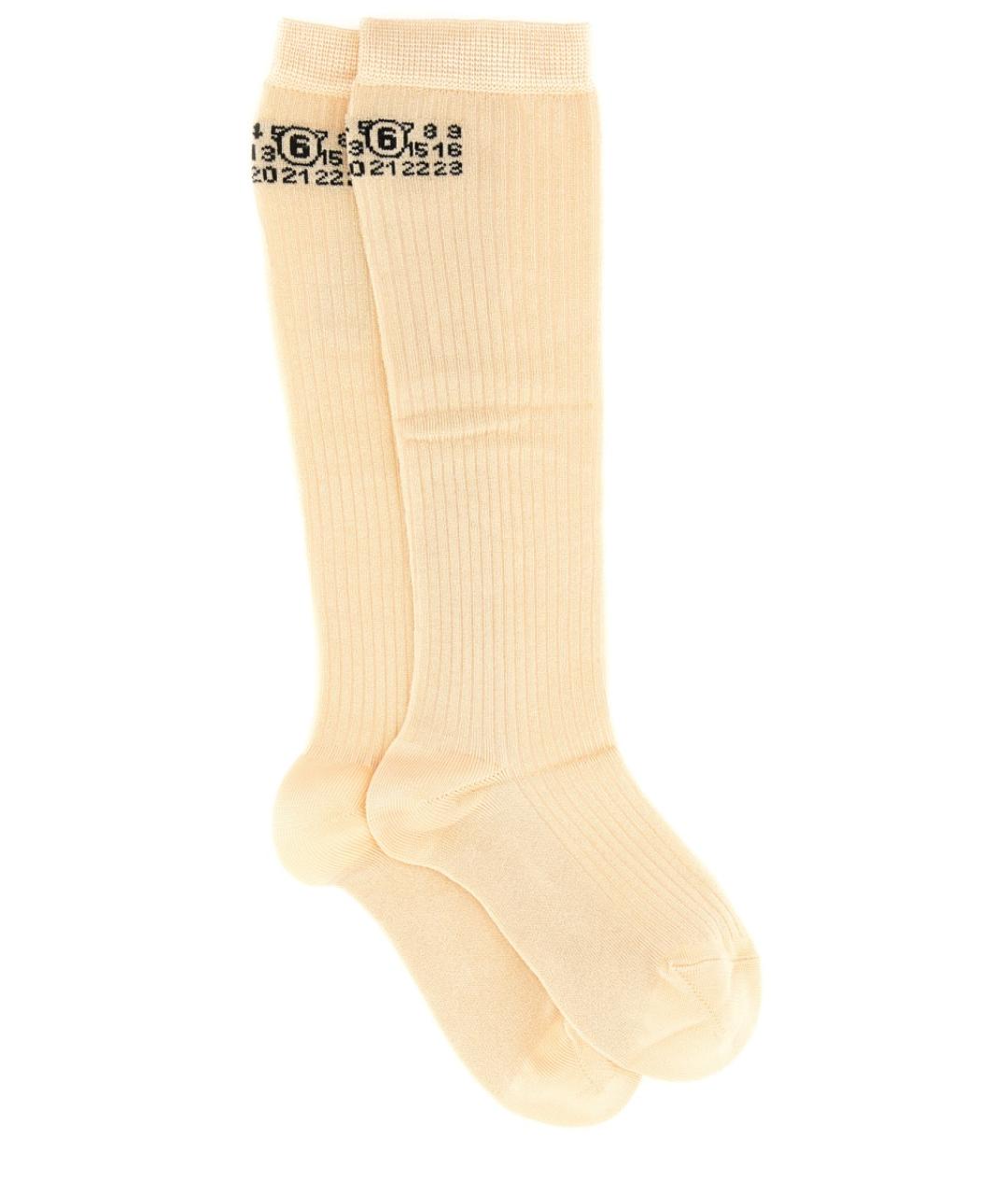 MM6 MAISON MARGIELA Бежевые носки, чулки и колготы, фото 1