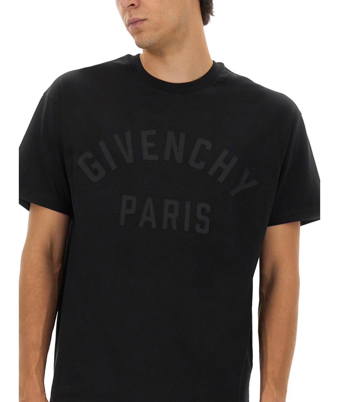 GIVENCHY Черная хлопковая футболка, фото 4