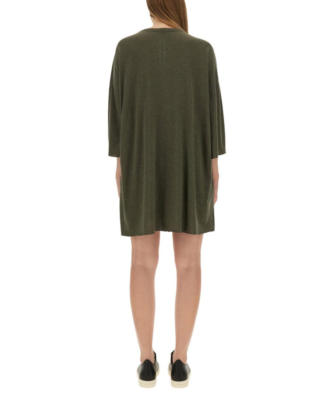 RICK OWENS Зеленая вискозная футболка, фото 3