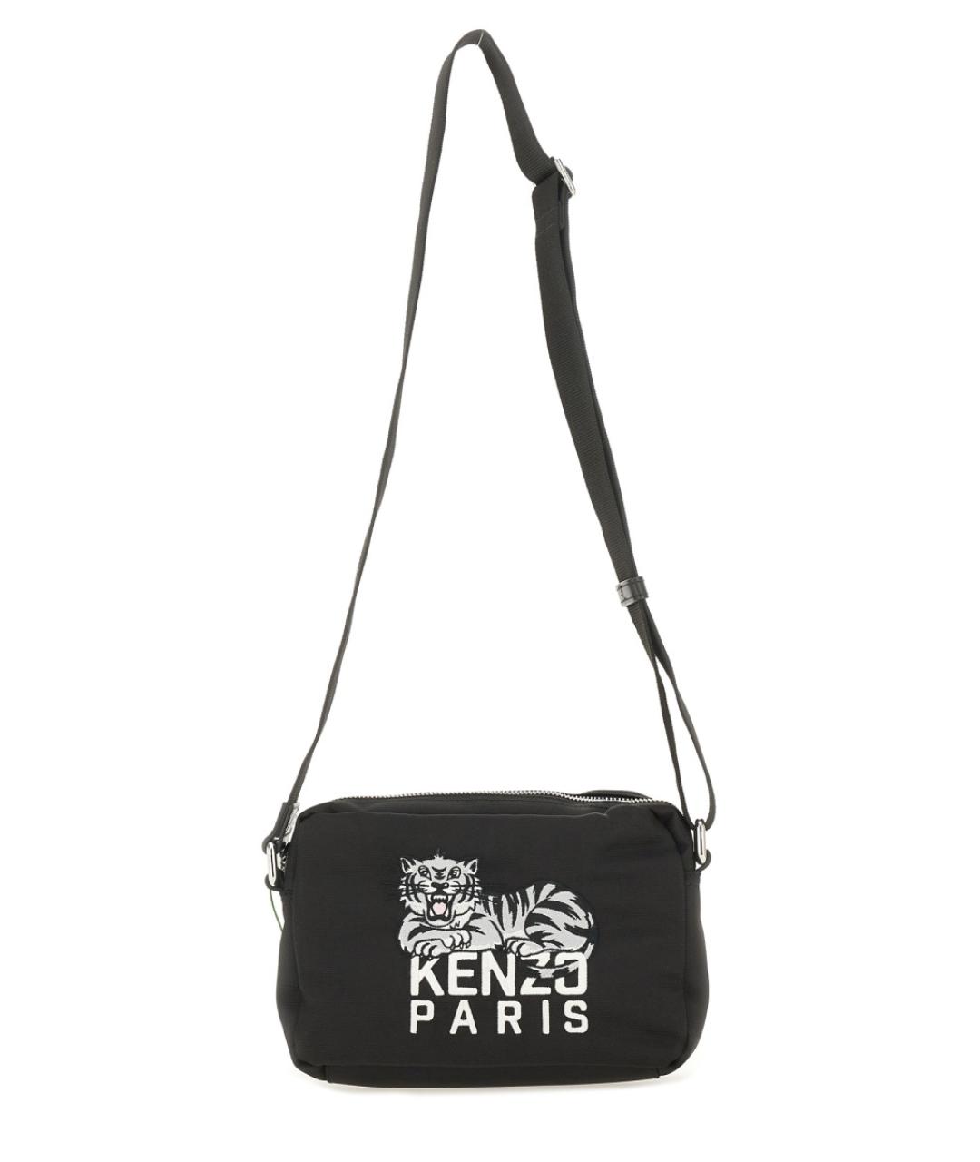 KENZO Черная синтетическая сумка на плечо, фото 1