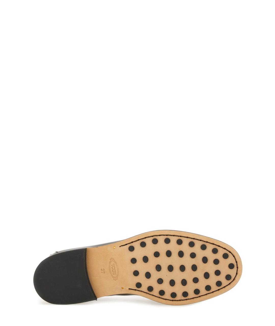 TOD'S Черные кожаные лоферы, фото 5