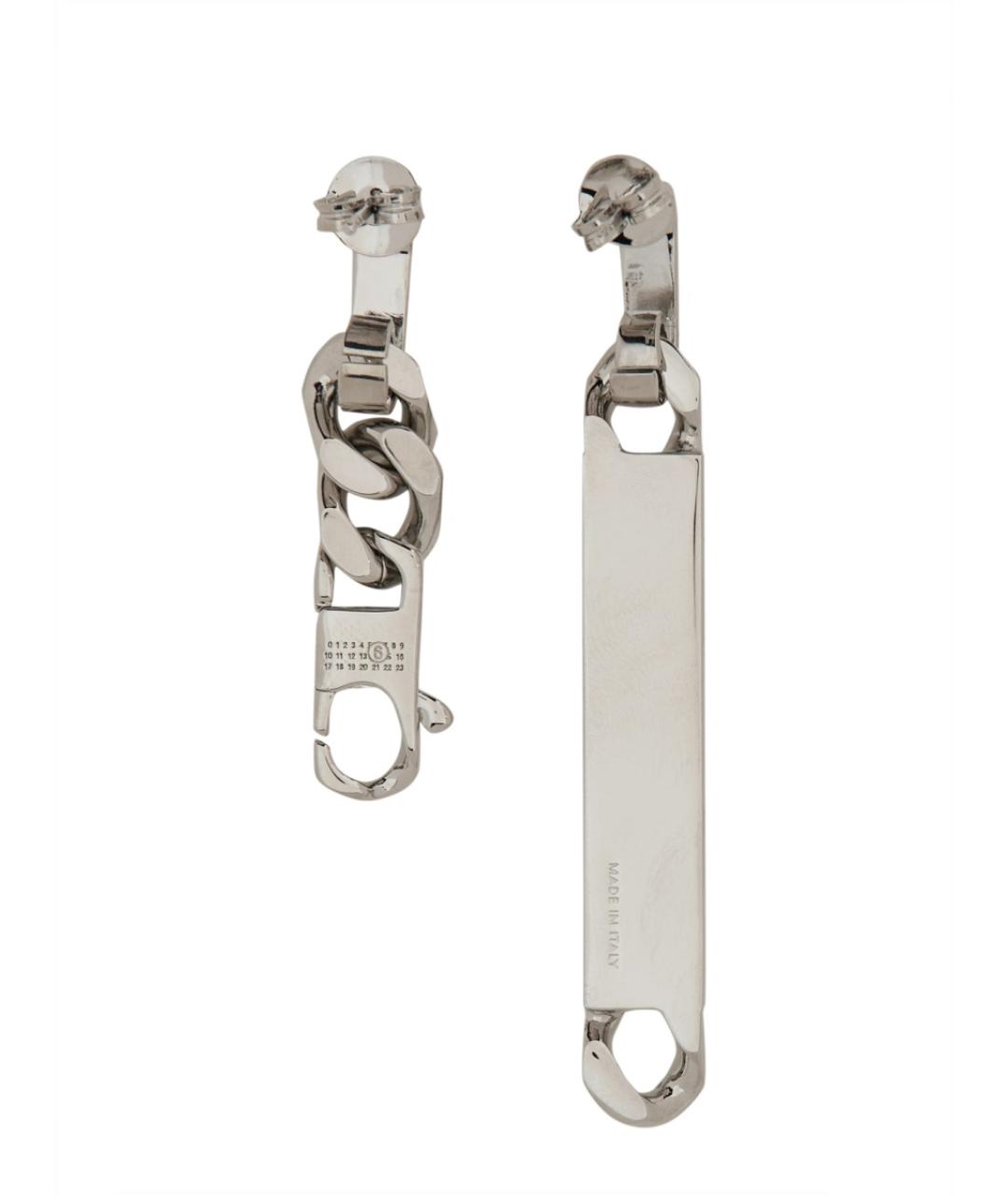 MM6 MAISON MARGIELA Серебряные латунные серьги, фото 2