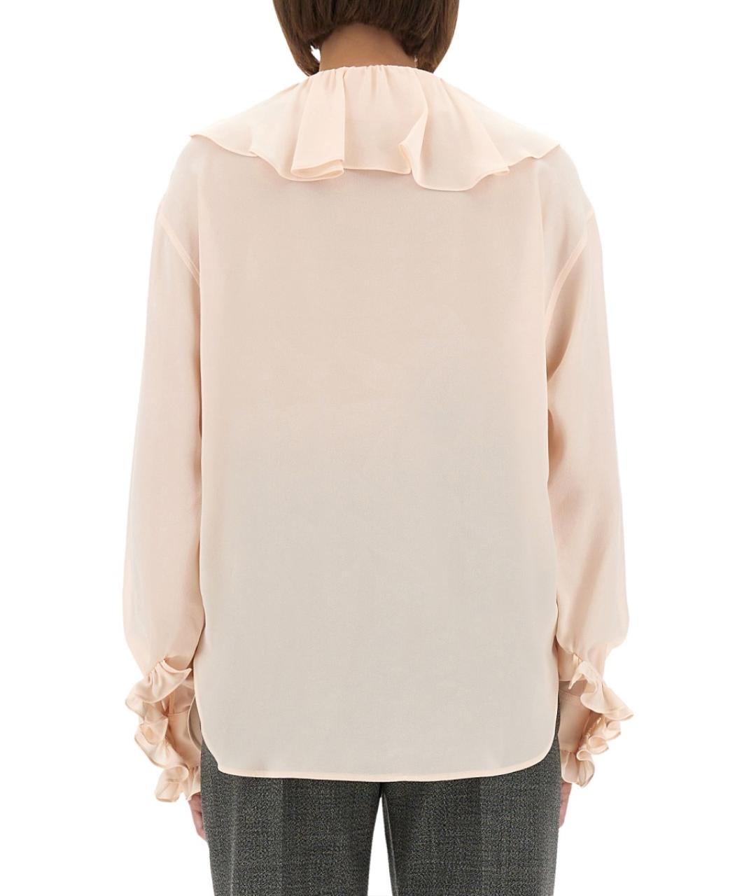 ALEXANDER MCQUEEN Розовая шелковая блузы, фото 4