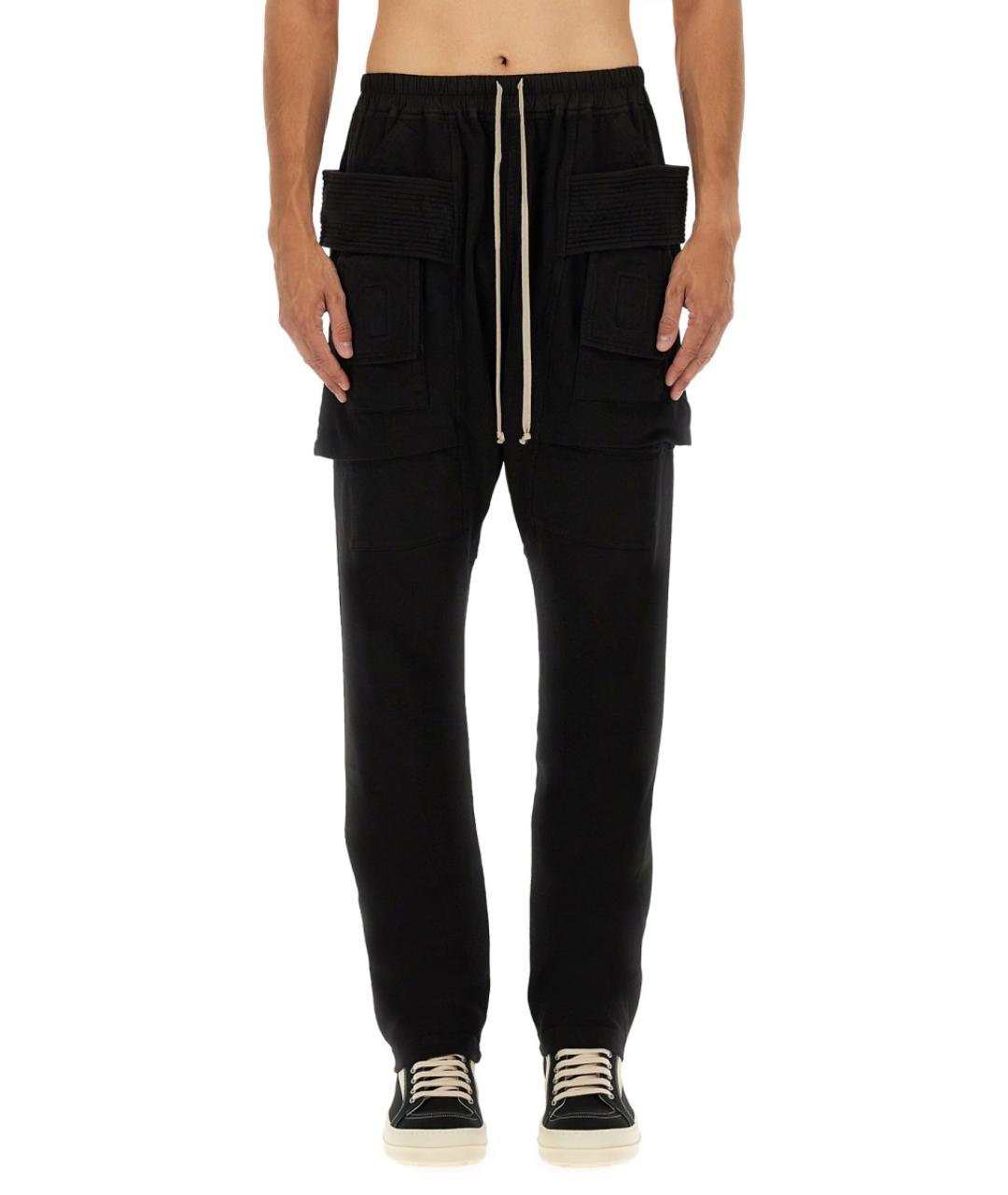 RICK OWENS DRKSHDW Черные хлопковые повседневные брюки, фото 2