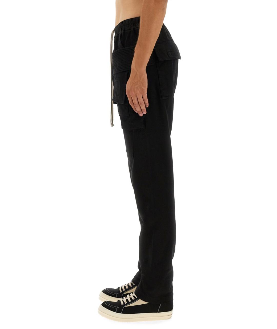 RICK OWENS DRKSHDW Черные хлопковые повседневные брюки, фото 5