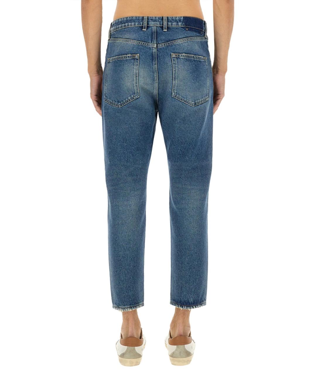 GOLDEN GOOSE DELUXE BRAND Синие хлопковые прямые джинсы, фото 3