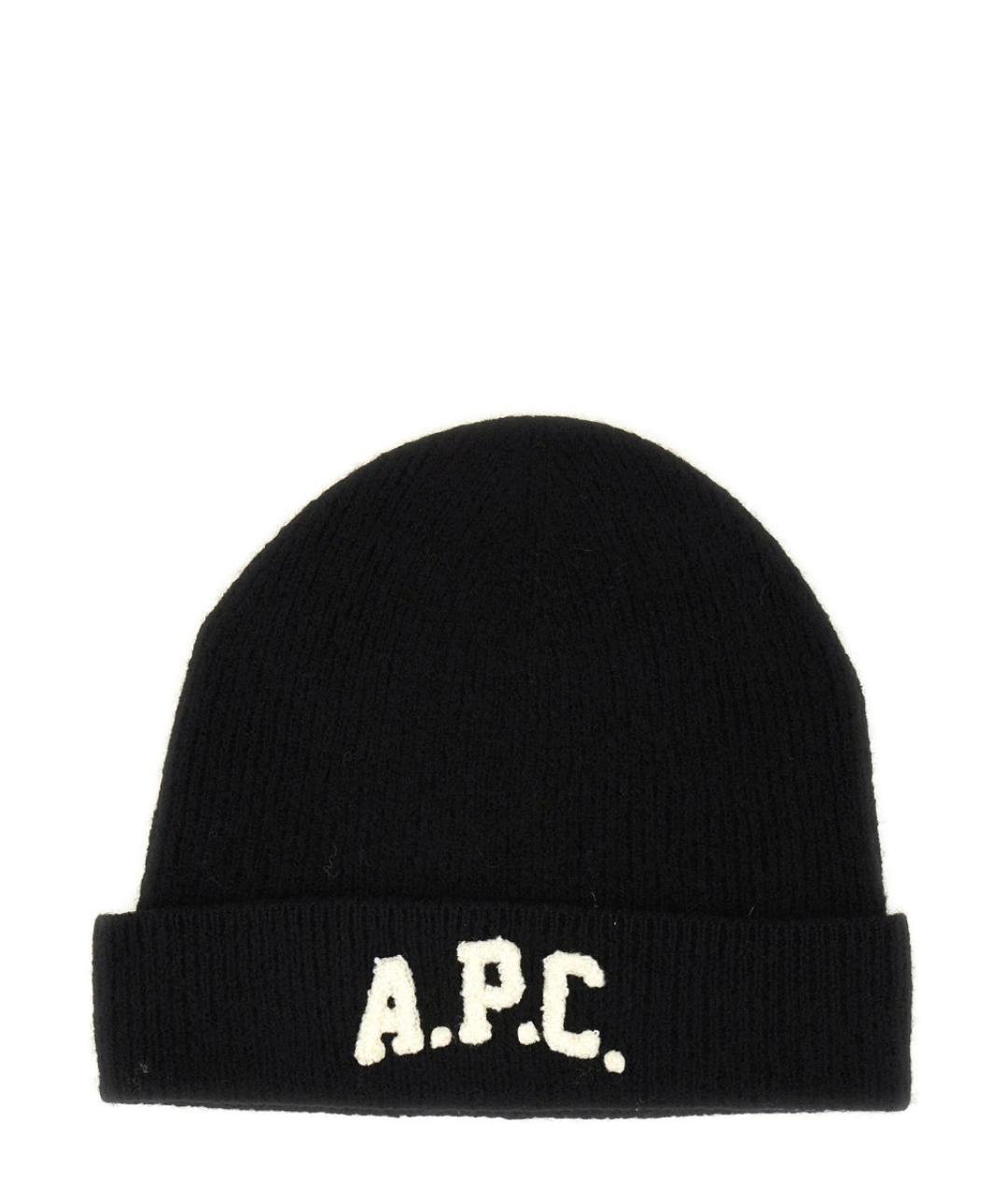 A.P.C. Черная шерстяная шапка, фото 1