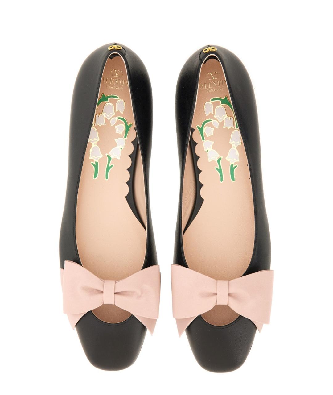 VALENTINO Черные кожаные балетки, фото 6