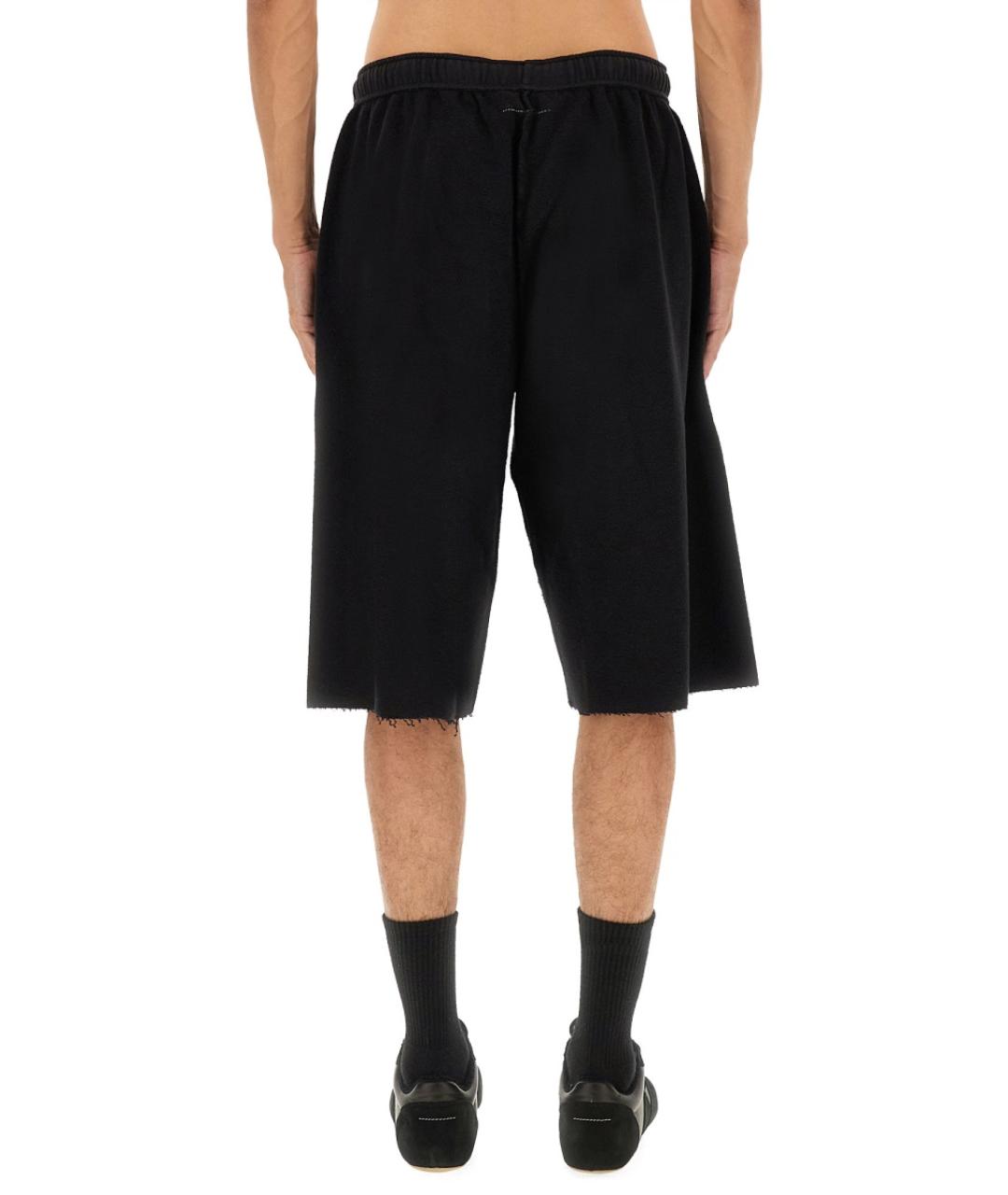 MM6 MAISON MARGIELA Черные хлопковые шорты, фото 3