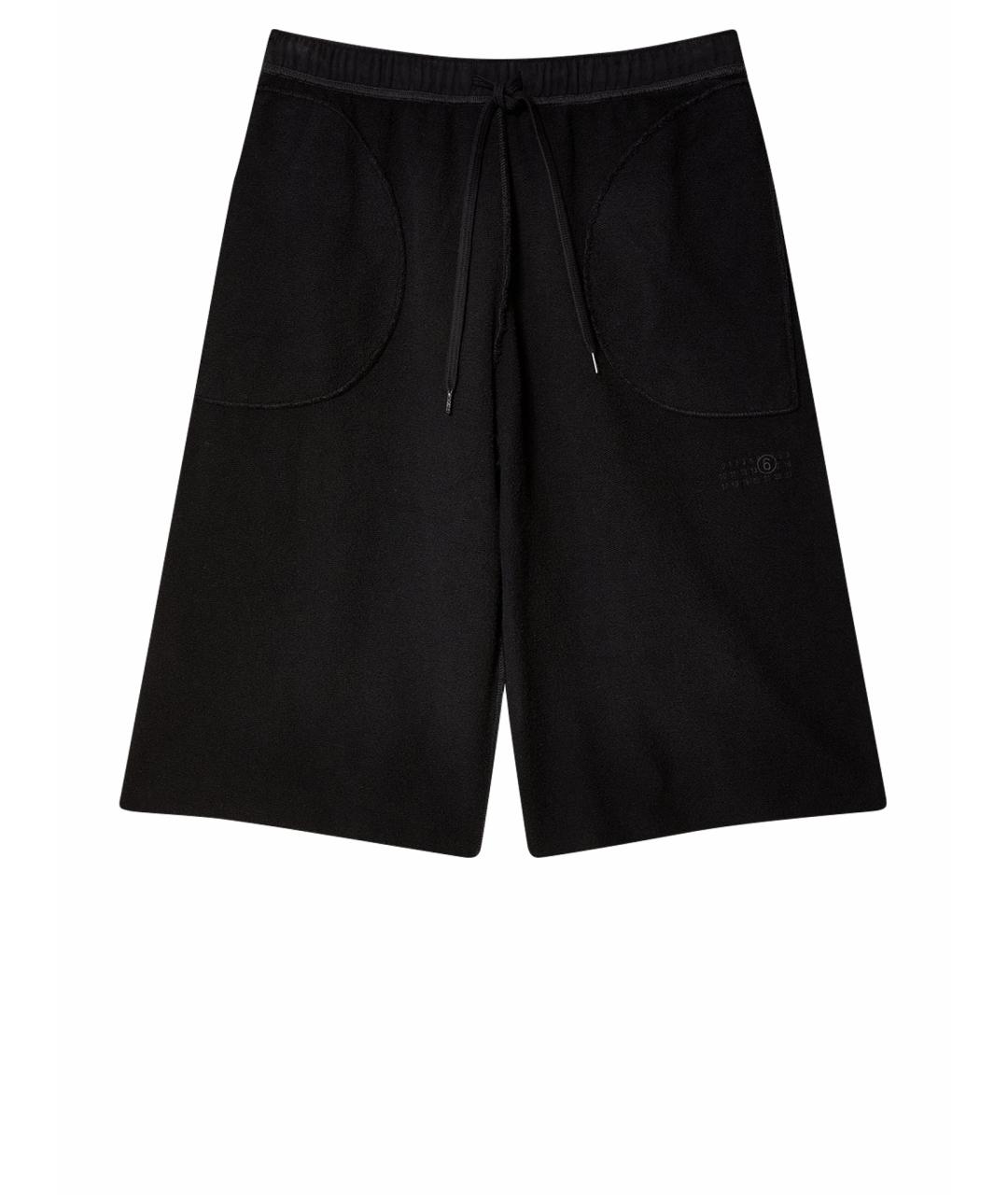 MM6 MAISON MARGIELA Черные хлопковые шорты, фото 1